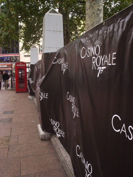 Leicester Square decorated for Casino Royale 