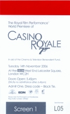 Casino Royale premier ticket