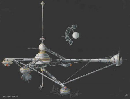 Moonraker - Space station concept by Ken Adam